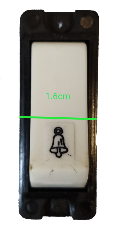 Surer Bell Push Button Switch Modern Series 455 white door chime button with bell icon
