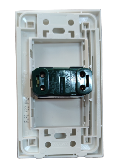 Royu Bell Switch with Plate 10A 220V door chime component with mounting frame in white