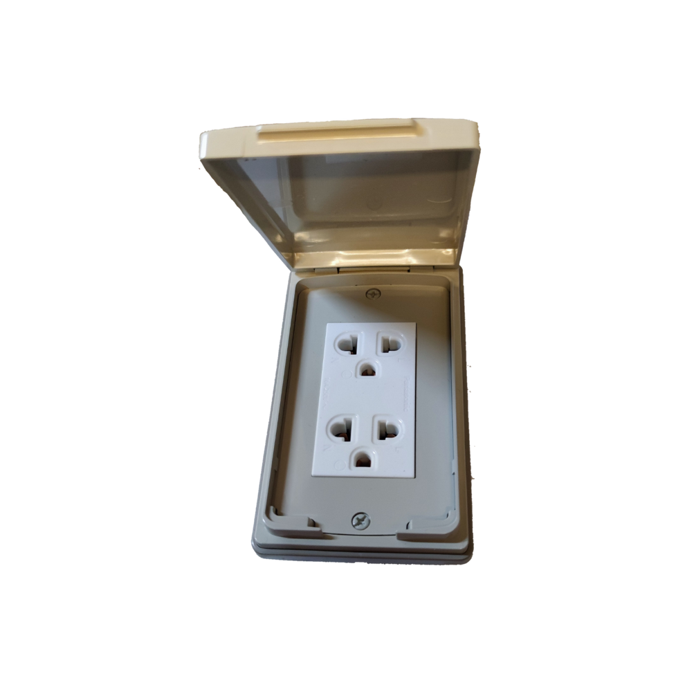 Duplex Universal Convenience Outlet with Weatherproof Plate Cover, Wea ...
