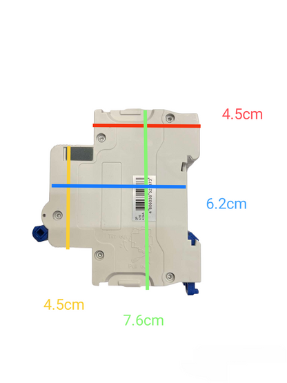 Royu 63A 2 Pole Miniature Circuit Breaker 4.5KAIC 220V RMB2P63C4