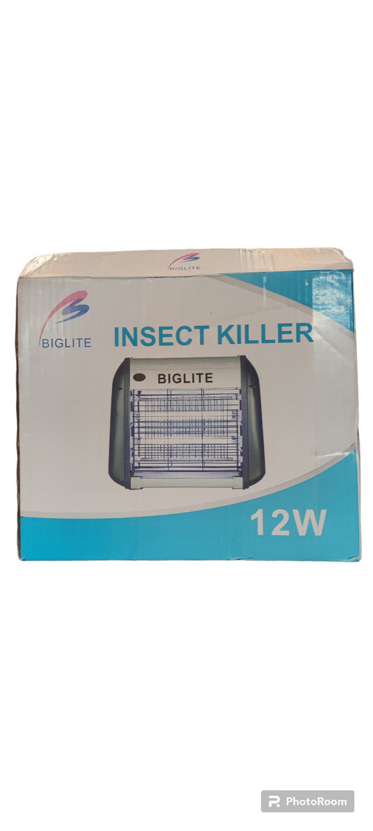 Electx Electrical Supply 12W insect killer electric in blue and white packaging with protective grill
