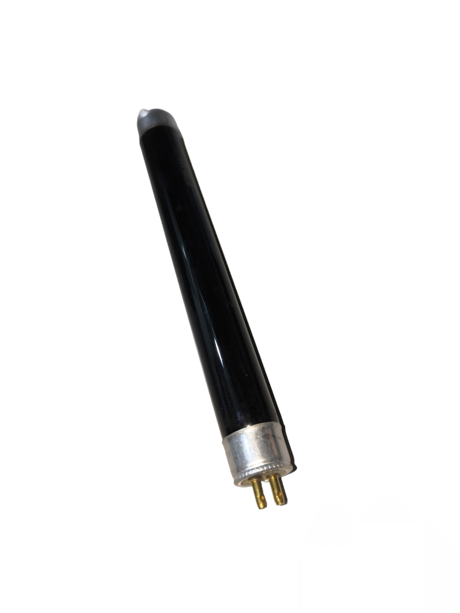 Biglite 4W T5 UV-A black light bulb fluorescent tube with two-pin base in black