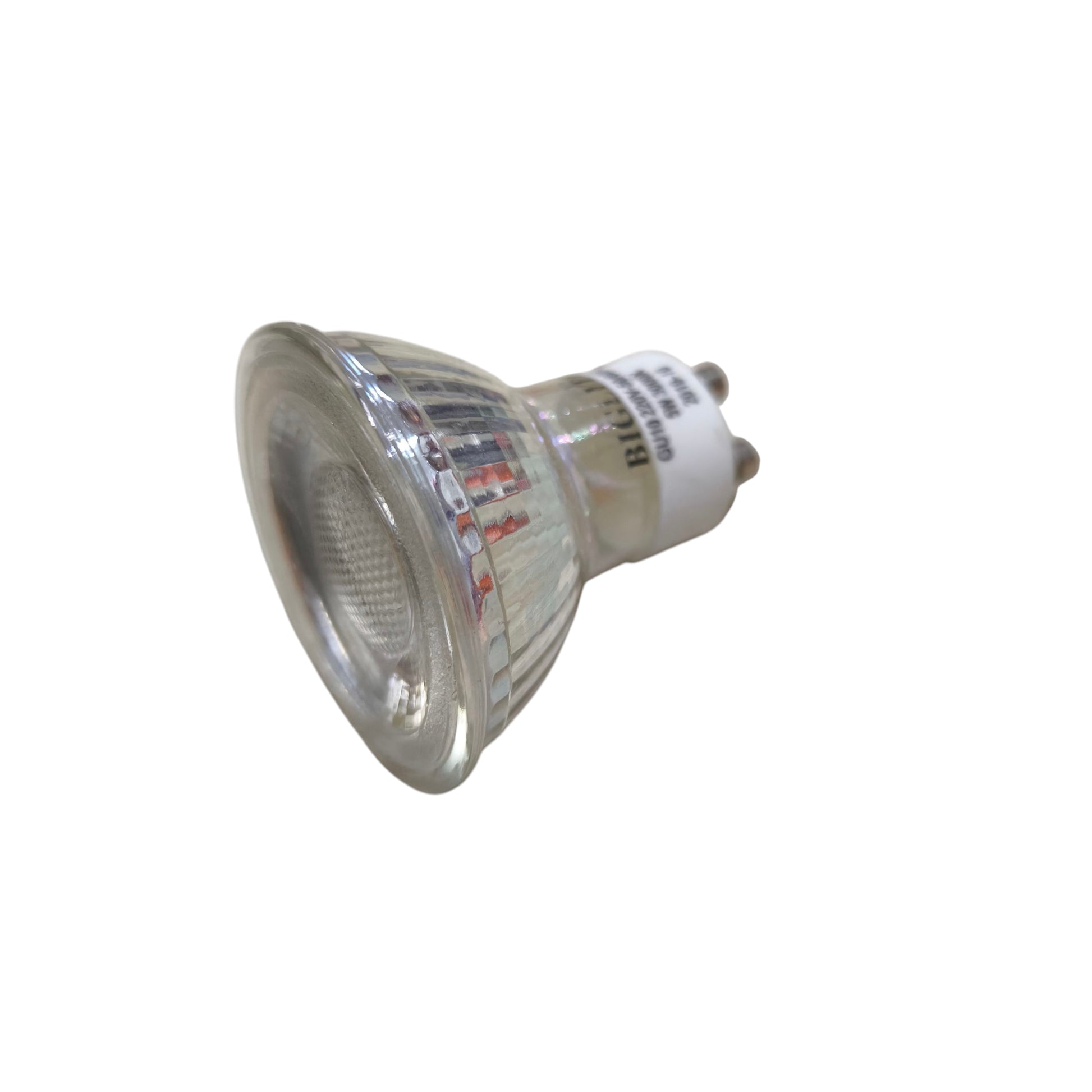 Biglite 5W GU10 LED bulb warm white single glass reflector spotlight for homes and fixtures