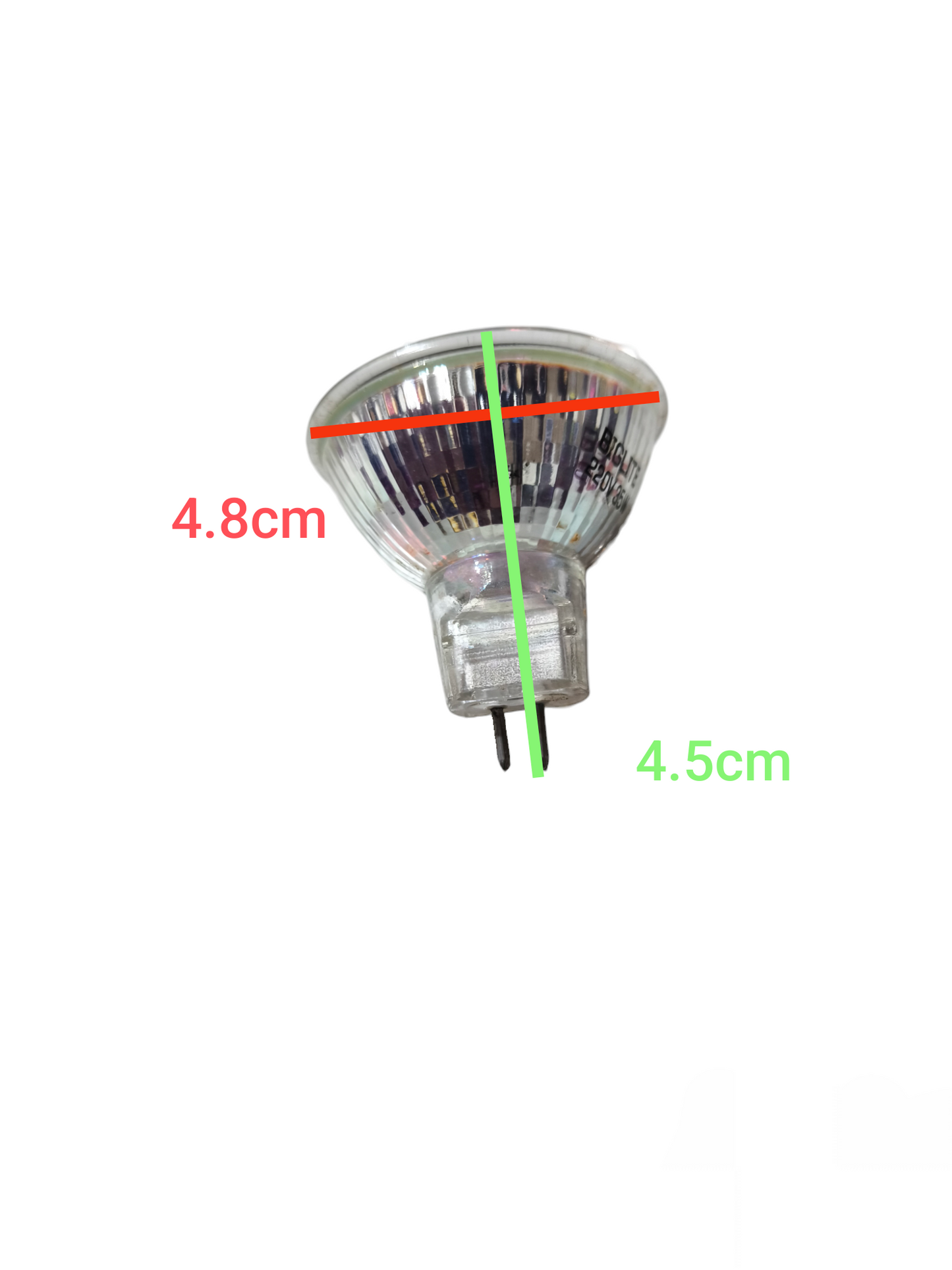 Biglite Colored Halogen Bulb MR16 220V Green clear reflective MR16 lamp with two pin base for accent lighting