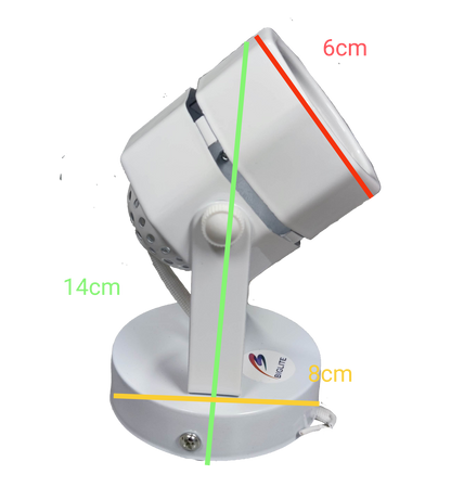 Biglite white adjustable MR-16 Lamp Holder Spot Light Holder on round base with tilt arm for track or wall