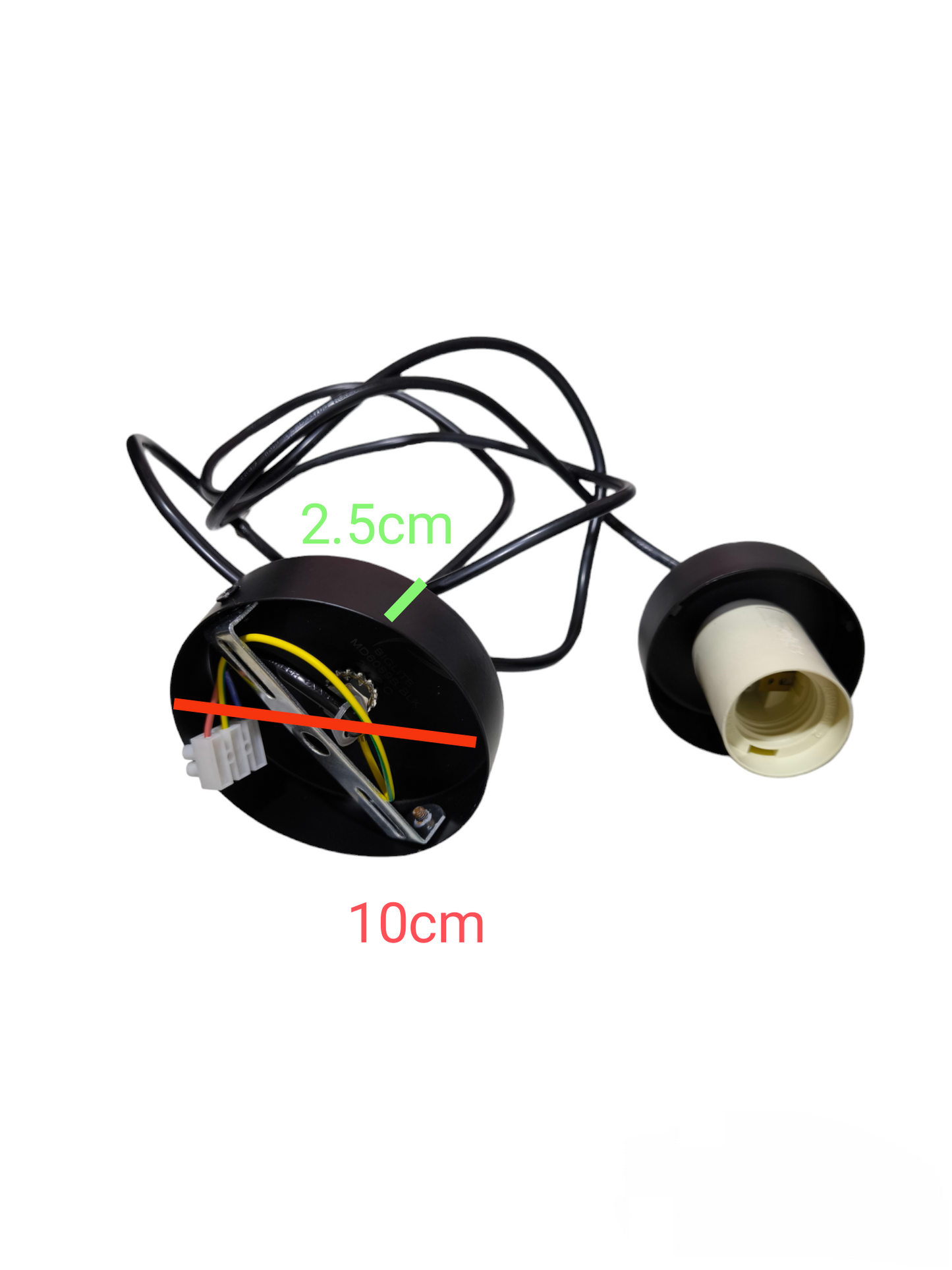 Biglite black luxe hanging lamp ceiling light fixture with metal frame and bulb holder