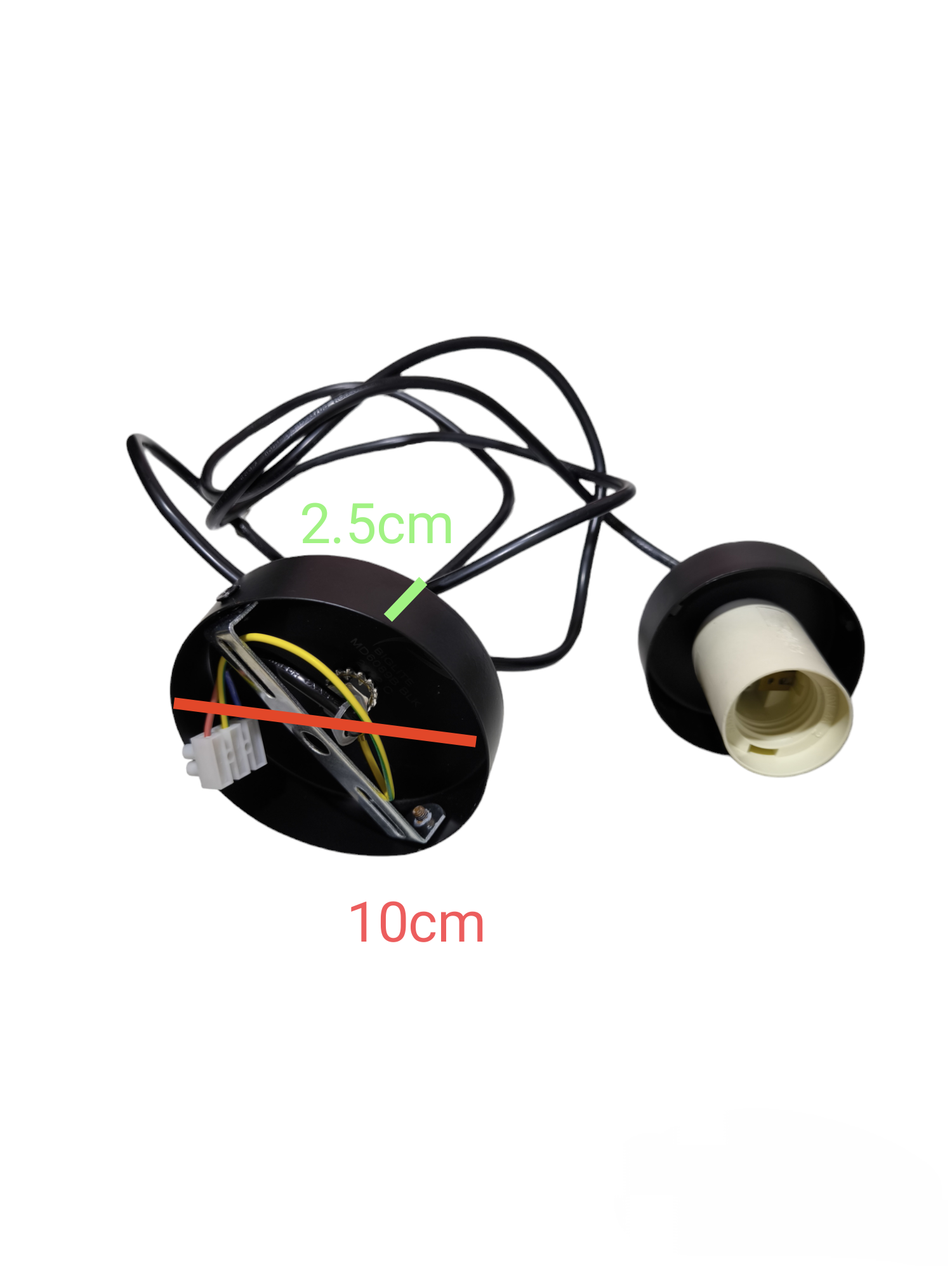 Biglite black luxe hanging lamp ceiling light fixture with metal frame and bulb holder