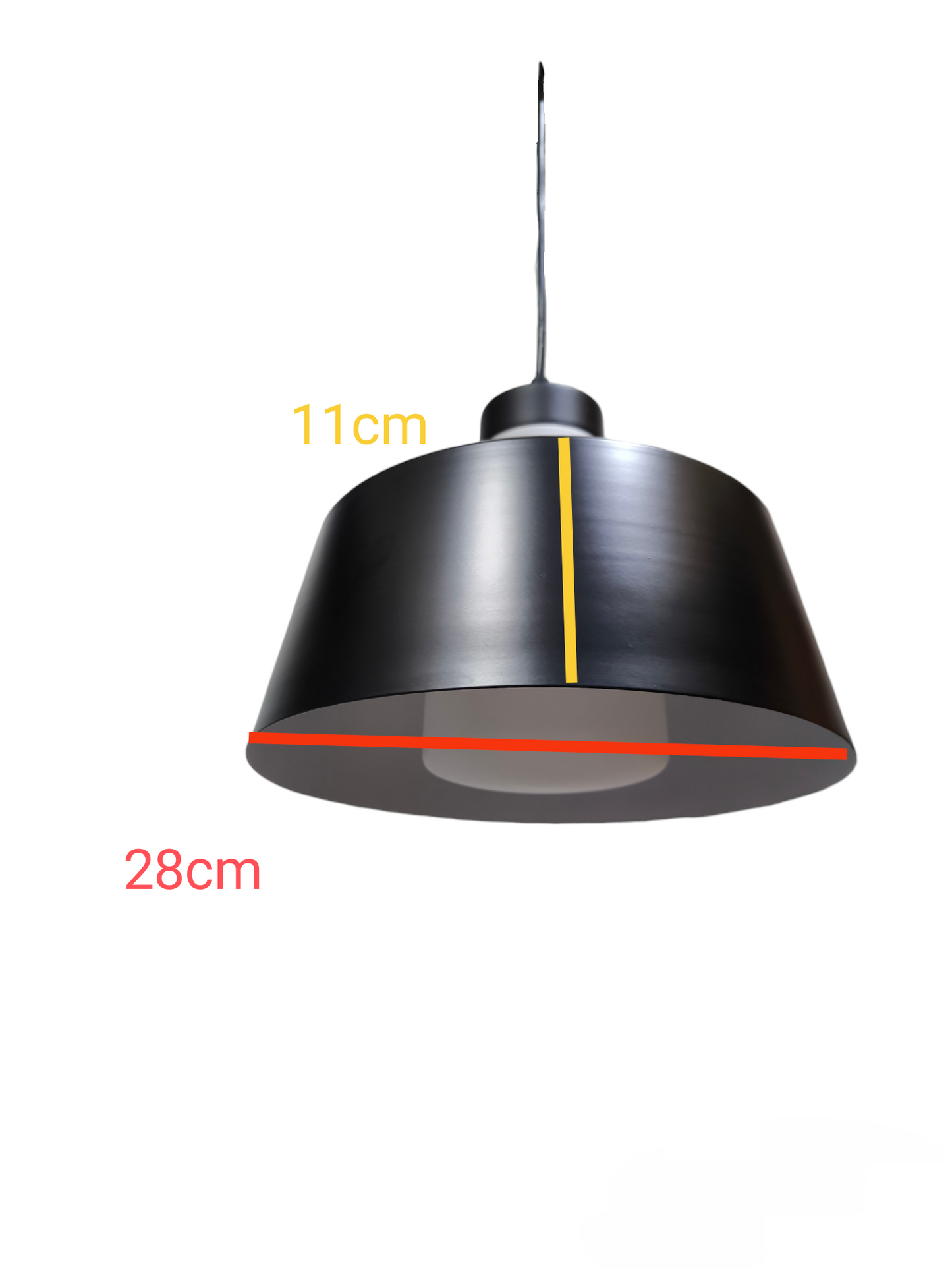 Biglite black luxe hanging lamp with sleek metal shade and adjustable cord for ceiling lighting