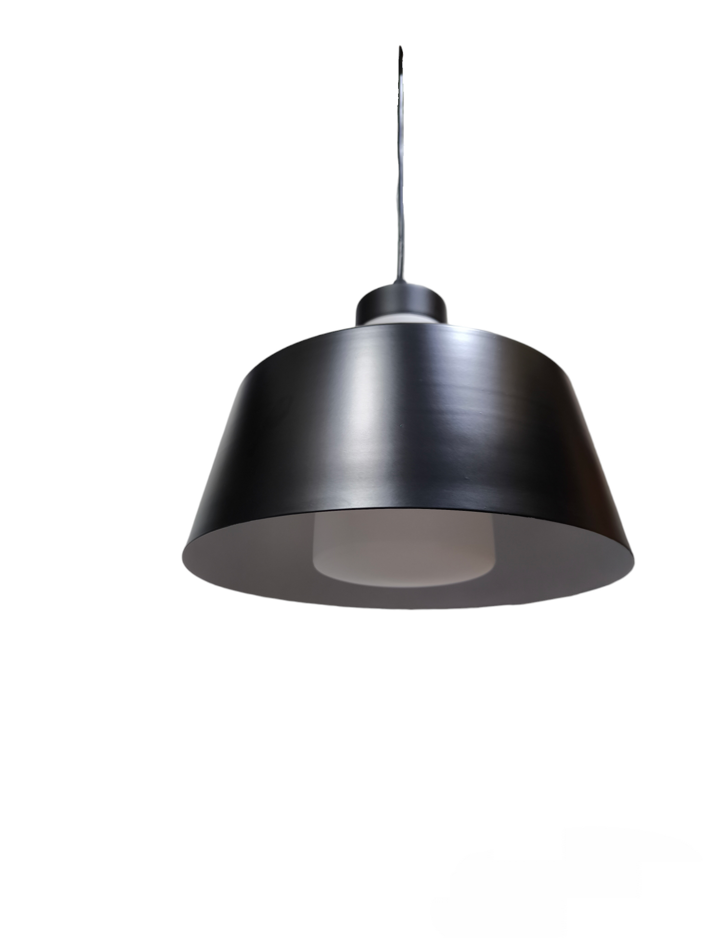 Biglite black luxe hanging lamp with sleek modern design and smooth matte finish ceiling light
