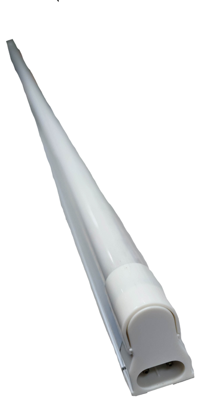 Firefly blue fluorescent lamp 28 watt 220V tube light with white base on black background
