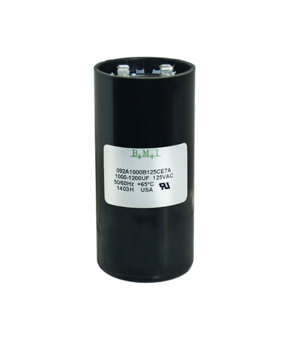 BMI 1000-1200uF Starting Capacitor rated at 25VAC for reliable electrical performance