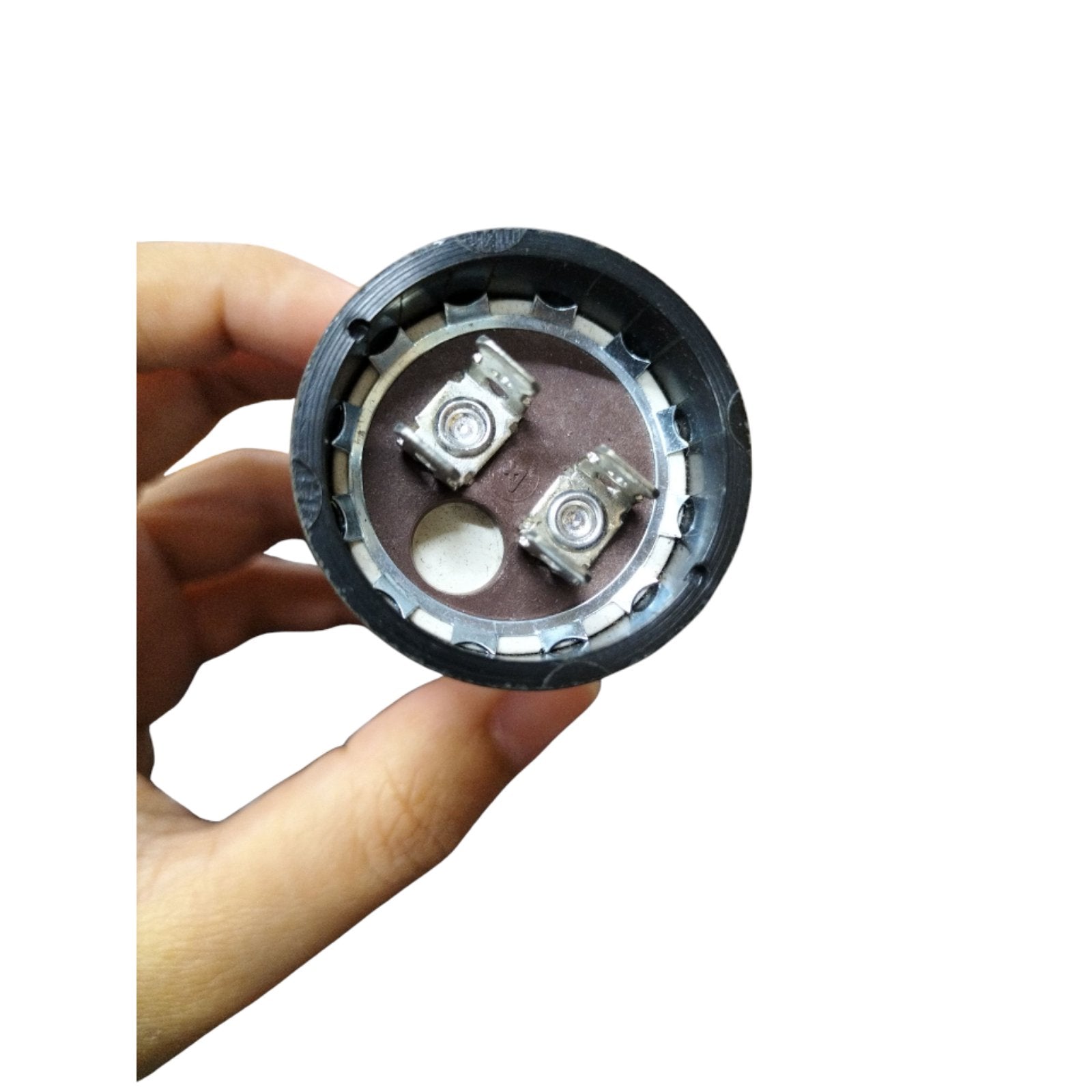 BMI 108-130mfd capacitor 165v with metallic terminals for electrical circuitry applications