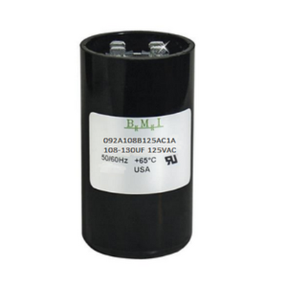 BMI 108-130MFD Motor Start Capacitor designed for 125VAC applications