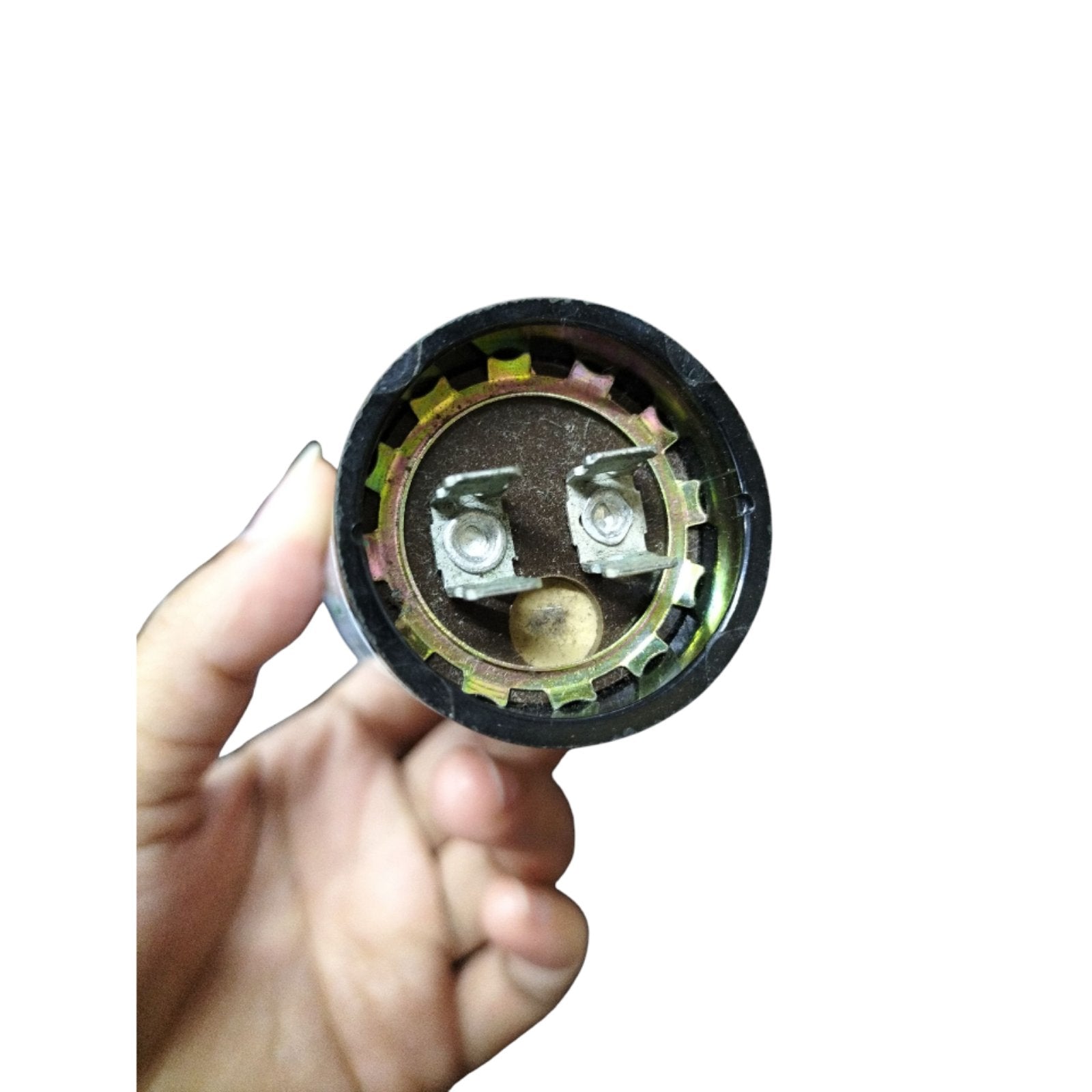 200-240MFD motor start capacitor showing terminal connections for electrical circuits