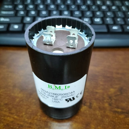 BMI 216-259MFD AC capacitor 250V with durable housing for electrical applications