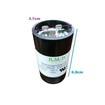 BMI 233-280uF Motor Starting Capacitor with durable design for reliable electrical performance