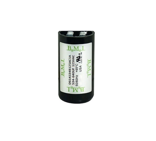 BMI 534-640uF Motor Capacitor 125V AC for reliable electrical performance and efficiency.