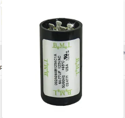 BMI 64-77MFD motor capacitor with cylindrical design and multiple connection pins