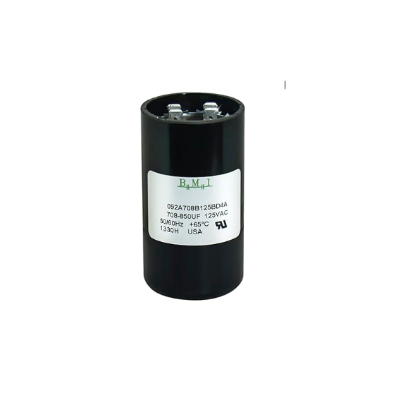 BMI 708-850UF Starting Capacitor for Electrical Equipment with 125VAC Rating