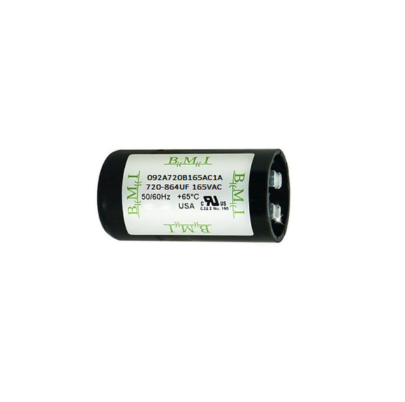 BMI Moto Starting Capacitor 720-864UF with 165VAC Rating for Electrical Circuit Applications