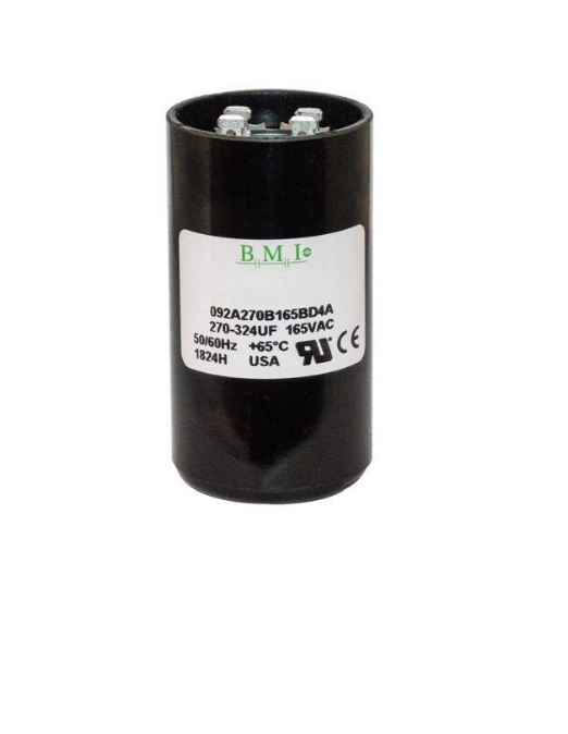 BMI Motor Start Capacitor 270-324uF for electrical circuit applications, voltage rated at 165VAC