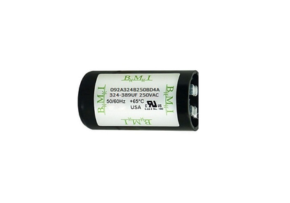 BMI Starting Capacitor 324-389UF for 250VAC, 50/60Hz applications, enhances electrical efficiency