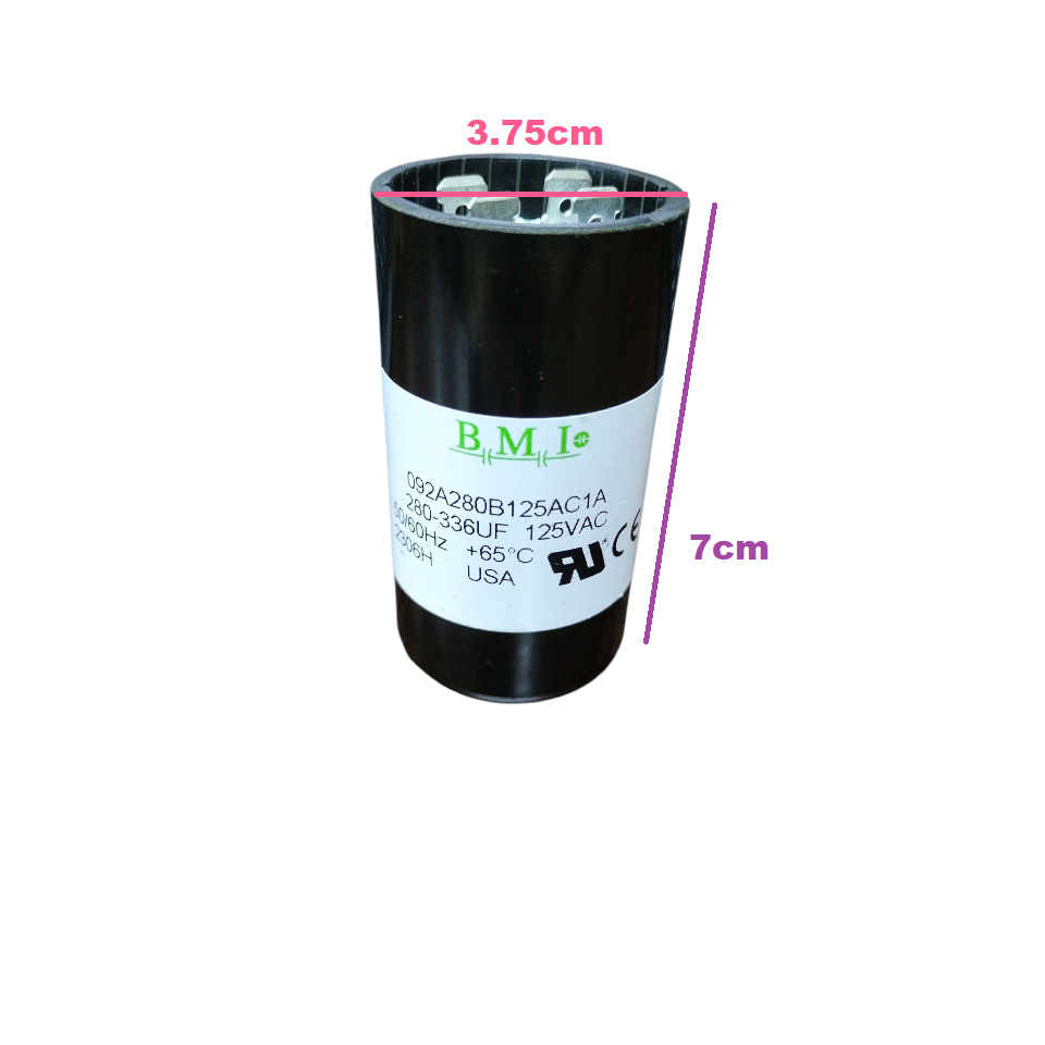 BMI 130-156 uf 110V AC start capacitor for electrical applications with compact design