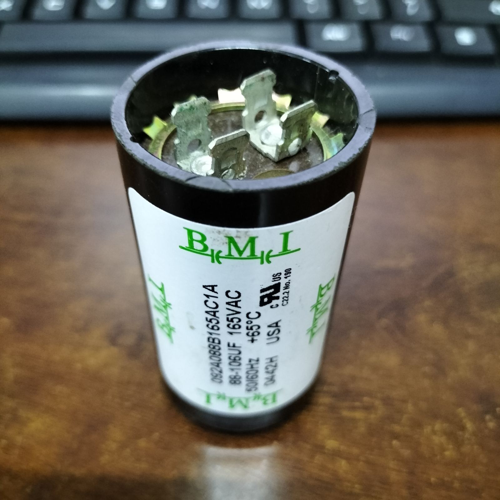 BMI 88-106MFD 165V AC motor capacitor for efficient electrical performance