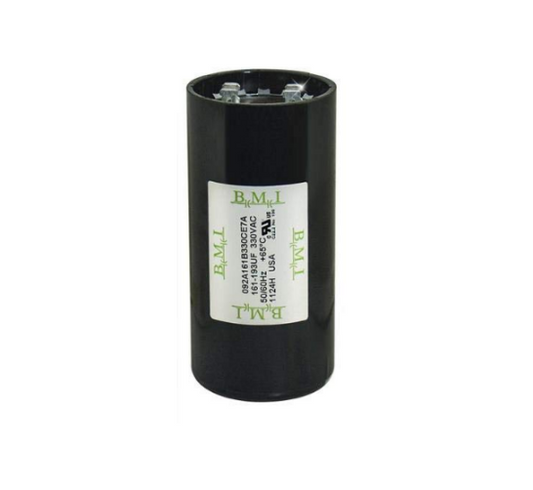 BMI motor starting capacitor 145-175UF 330V with durable black casing for reliable electrical performance