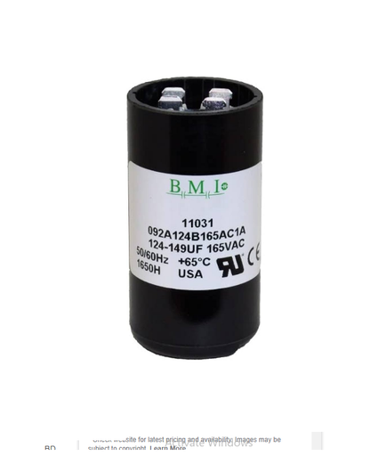 BMI Starting Capacitor 124-149uF for reliable electrical performance in various applications