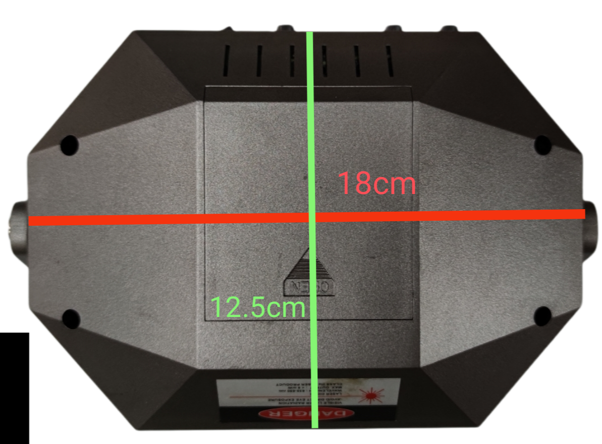 Botex Lazer Light laser crab fiber optic light device measuring 18cm by 12.5cm in black