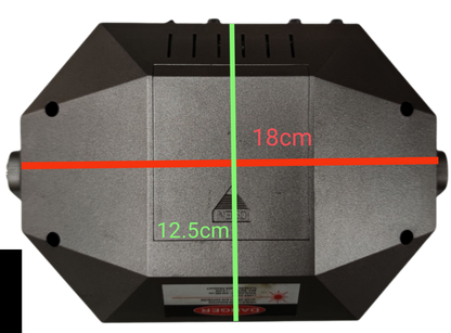 Botex Lazer Light laser crab fiber optic light device measuring 18cm by 12.5cm in black