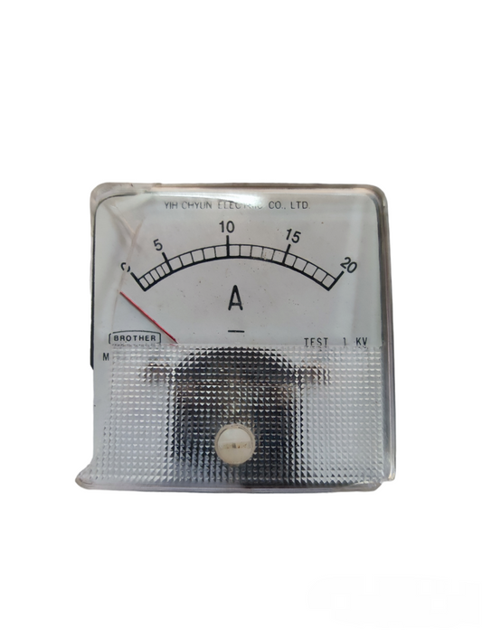 Brother 20A DC panel meter 60mm analog ammeter with clear display and needle indicator