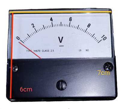 Brother Panel Meter 10V analog electrical trade tool with black casing and white dial