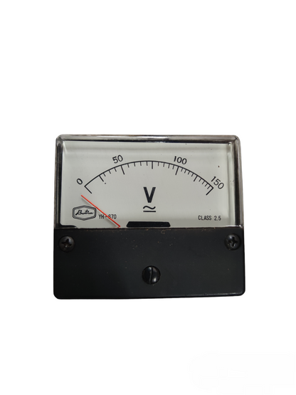 Brother Panel Meter 15V AC analog voltage meter with clear scale and black casing