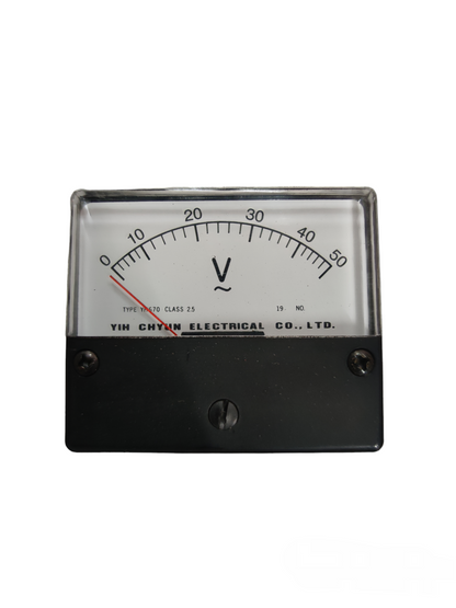 Brother Panel Meter 15V AC analog voltmeter with clear scale and black casing for electrical testing