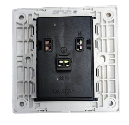 Bull 2 Gang Square Device Universal with Ground 10A power point switch with white square frame