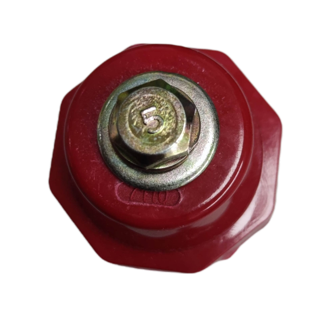 Red Bus Bar Insulator 12Kv SM-7110 with metallic bolt for electrical circuitry parts