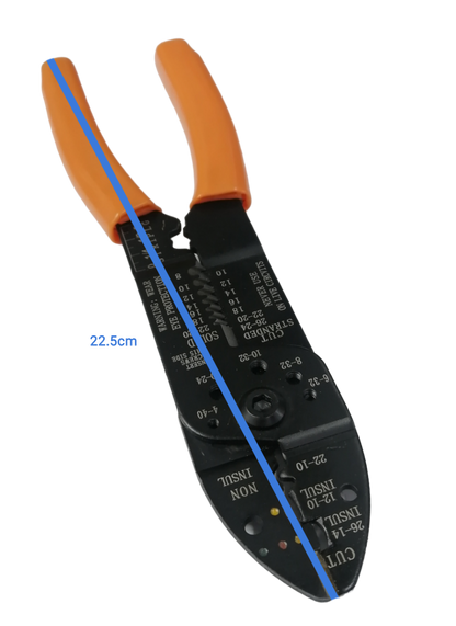 Butterfly 9 Inch Wire Stripper 225mm 2209 with orange handles and black steel body for precise wire cutting