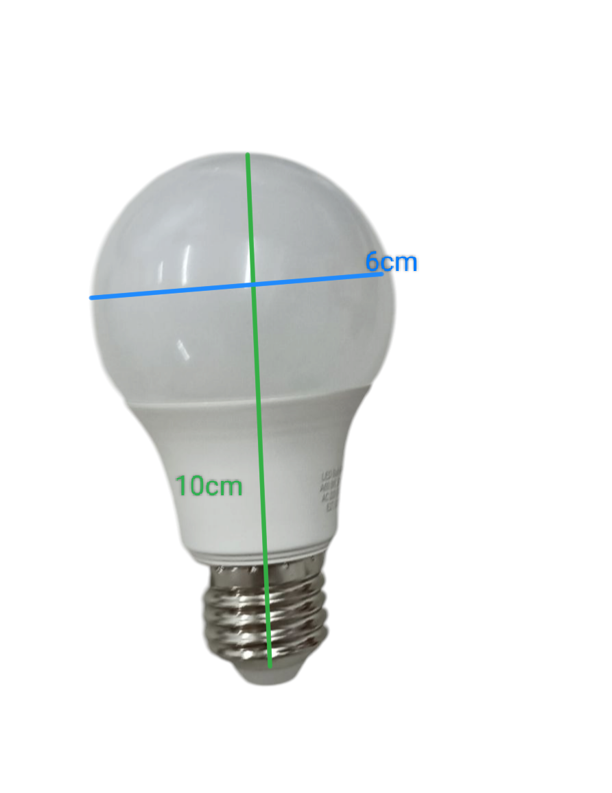 Butterfly 9W LED Bulb E27 220-240V Warm White with dimensions 10cm height and 6cm diameter