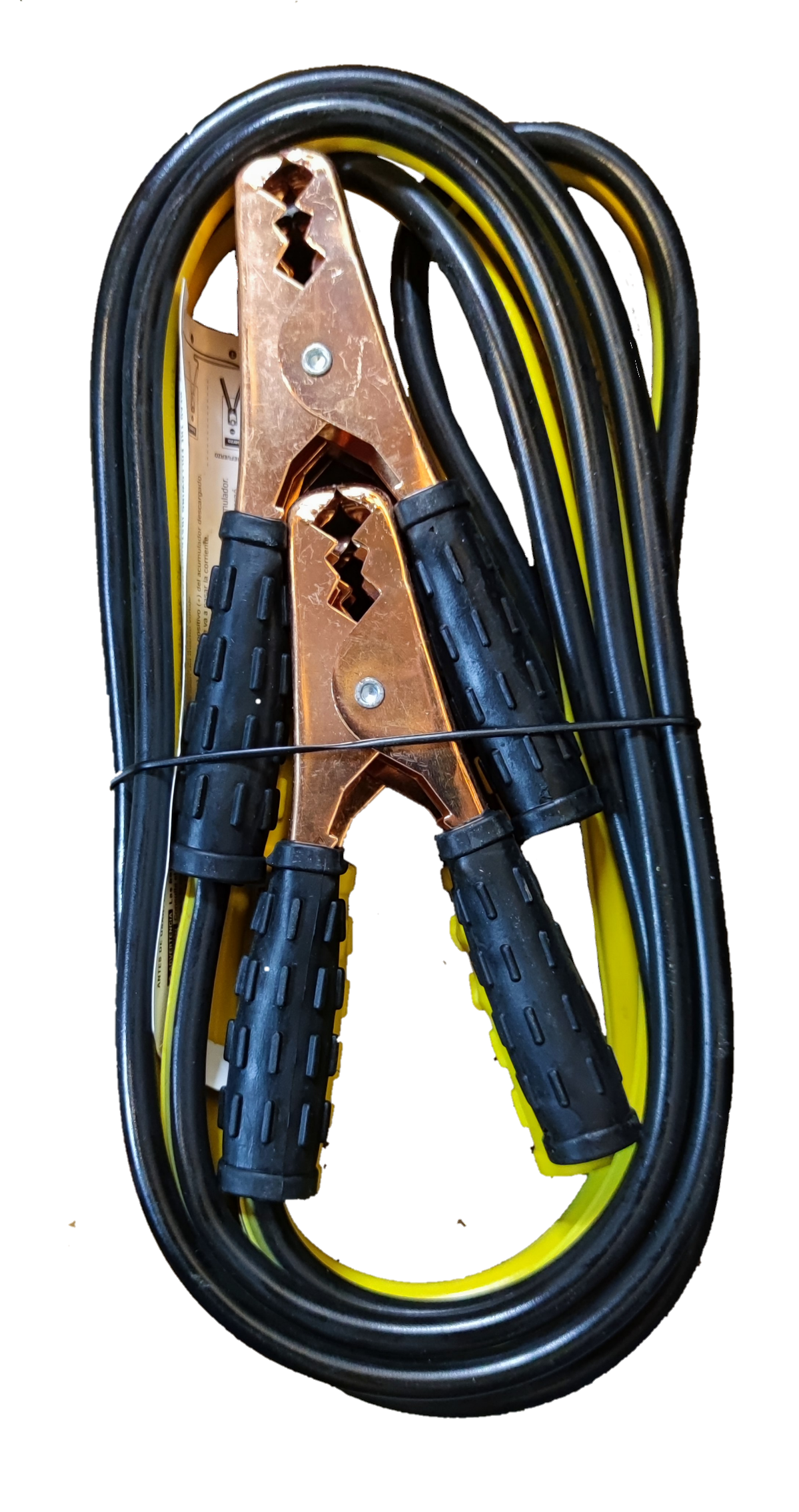 Butterfly Booster Cable 3 Meters with copper clamps and black yellow insulated electrical cable
