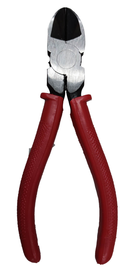 Butterfly Diagonal Cutting Pliers 6 Inch 152mm with red ergonomic handles and steel cutting head for electricians
