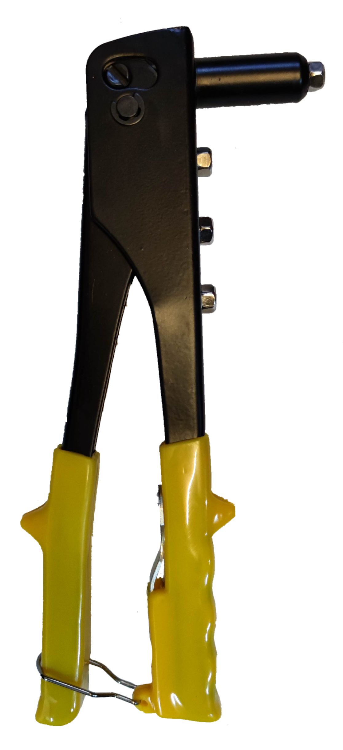 Black and yellow Butterfly Hand Riveter tool with ergonomic handles for durable riveting tasks