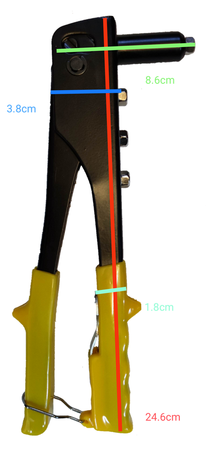 Butterfly Hand Riveter tool with yellow handles and black metal body for hand tool applications