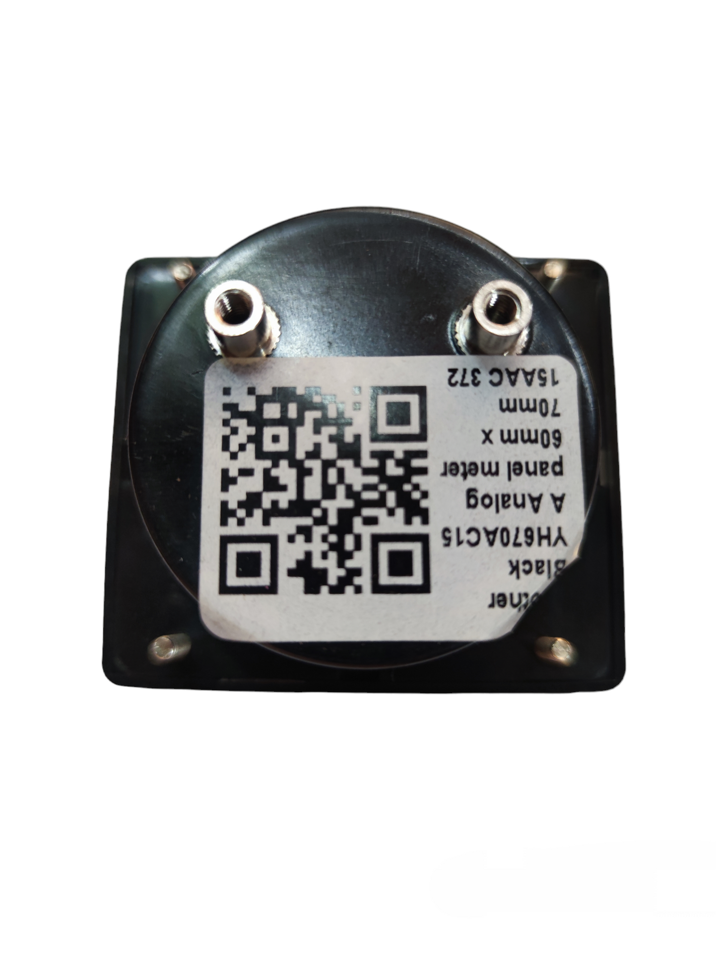 Brother 15A AC panel meter with black casing and connection terminals for electrical testing