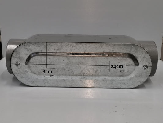 Local vendor Metal C Conduit 2 Inch with measurements 8cm by 24cm for electrical circuitry