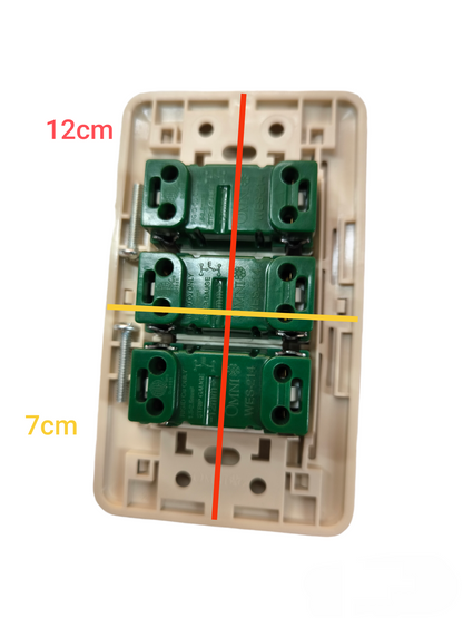Omni 3 Gang 1 Way Illuminated Switch 16A 250V with Plate WEP-103+(WES-214x3)