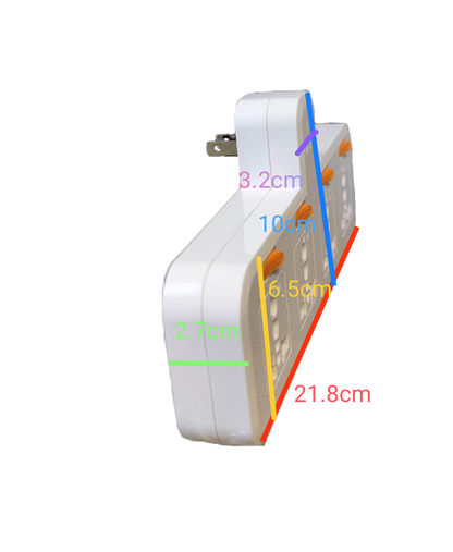 Omni Universal Adapter with Switch WUA-042 Omni 10A 250V 4 Gang Universal Outlet
