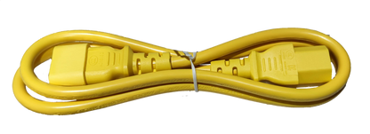 Electx Electrical Supply yellow C13 to C14 Power Cord AWG 16 durable power cable