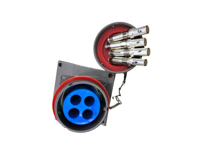 Grippes 200A 3P+E Industrial Outlet Chassis Metal Casing Explosion Proof 500V AC IEC